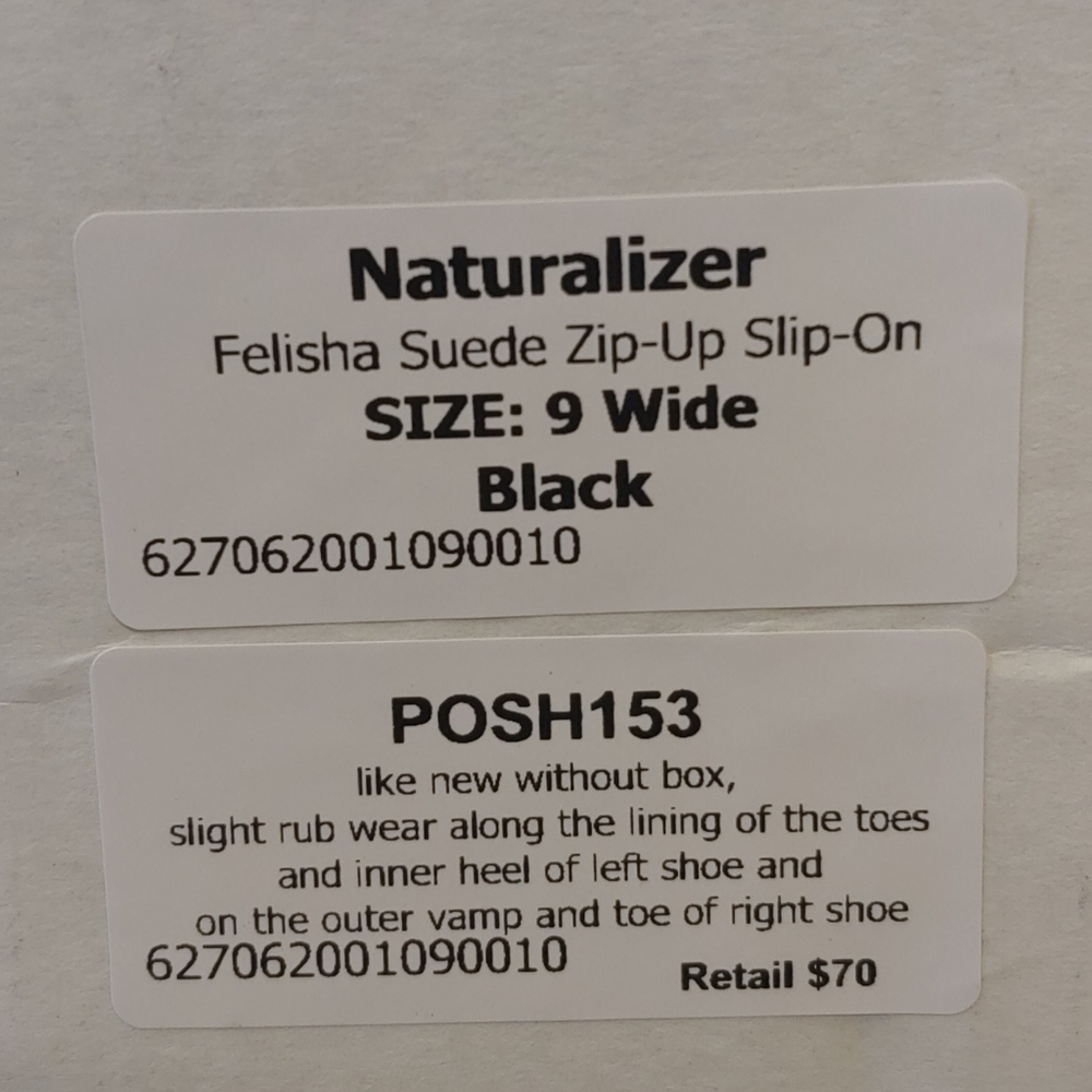 Naturalizer Felisha zip up slip on Black 9-W - Picture 12 of 12